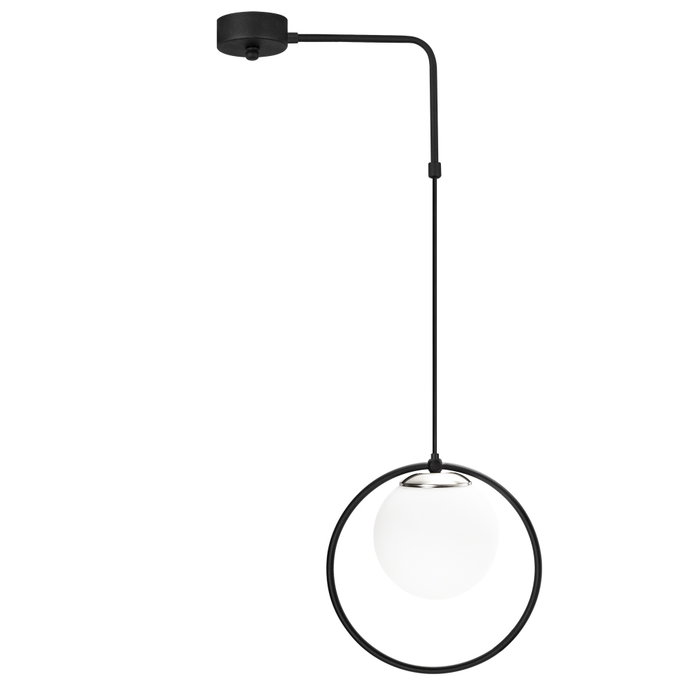 Opviq Dolunay - 4496 Lámpara de Araña Blanco y Negro